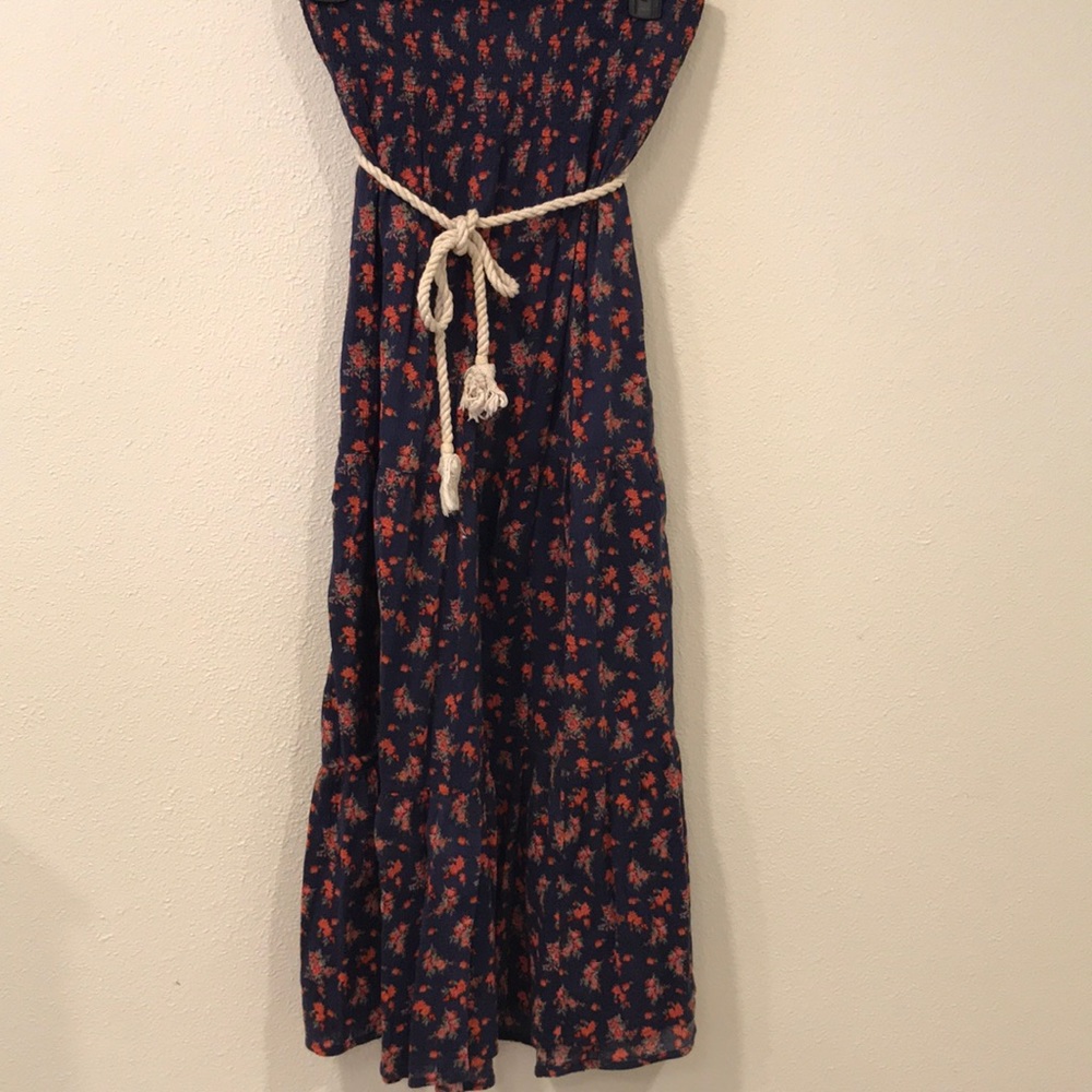 Route 66 flower strapless dress